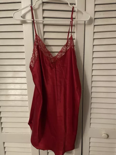 Vintage Victoria’s Secret Gold Label Red Slip Dress