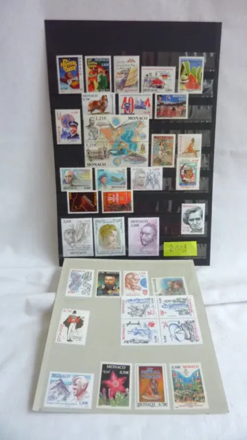 MONACO Année Complète 2003 / 36 TIMBRES NEUF** N° 2382 à 2417  Cote 116,00 €