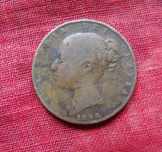 1843 Great Britain farthing Copper Farthing