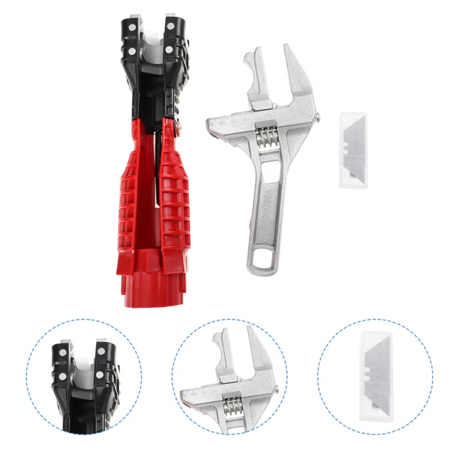 1 juego útil llave de tornillo ajustable baño tubería de agua verruga