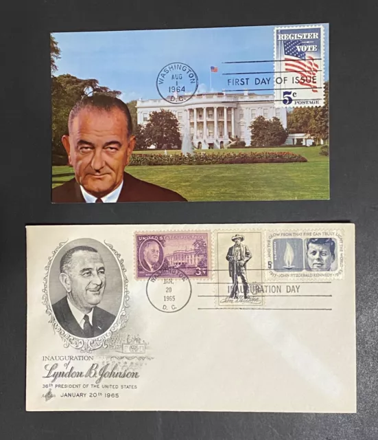 StampTLC US President Lyndon Johnson Election Inauguration FDR JFK Sam Houston