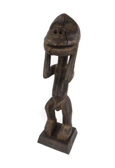 Hemba Miniature Standing Male Figure on Custom Base Congo