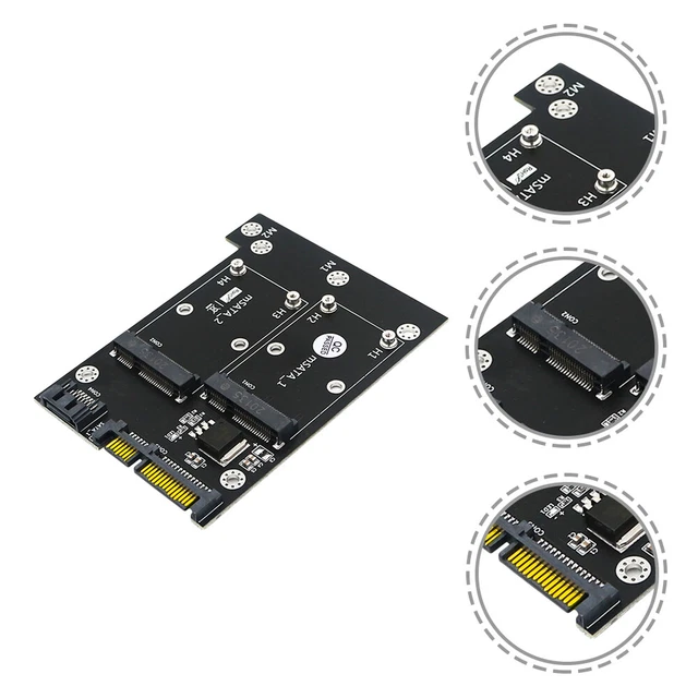 Scheda adattatore metallo Msata su 3. 0-adattatore mini-convertitore nero