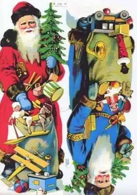 vintage style Santa Claus Christmas Scrap For Scrapbooking Scrapbook projects