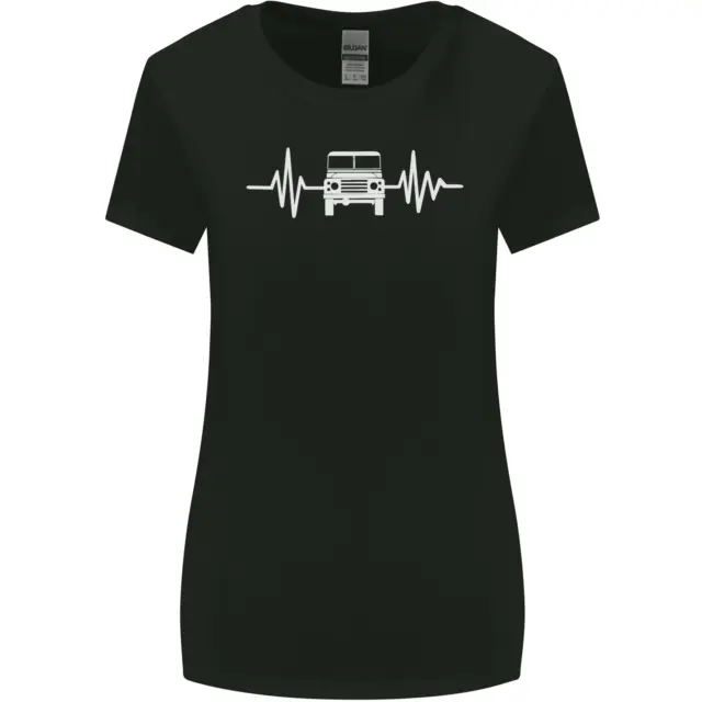 4X4 Heart Beat Pulse Off Road Roading Womens Wider Cut T-Shirt