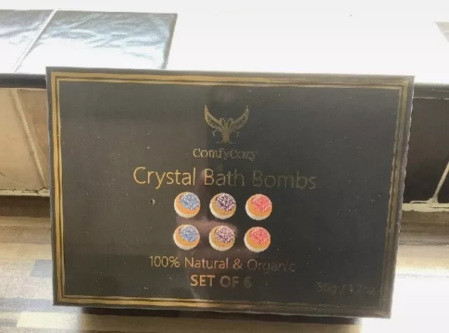 Crystal bath bombs set of 6