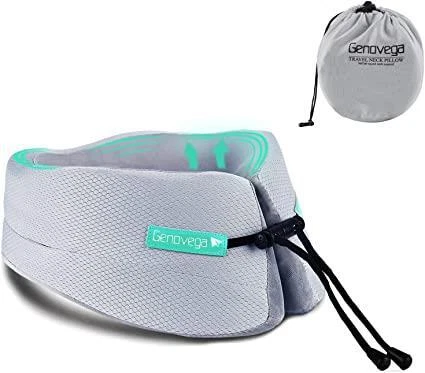 GENOVA Travel lightweight memory foam NECK PILLOW  for Airplane, Small / NEW