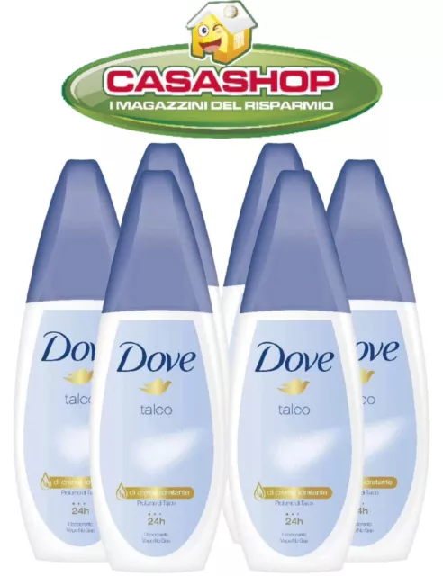 6x Dove Deodorante 24h Vapo No Gas al Profumo di Talco