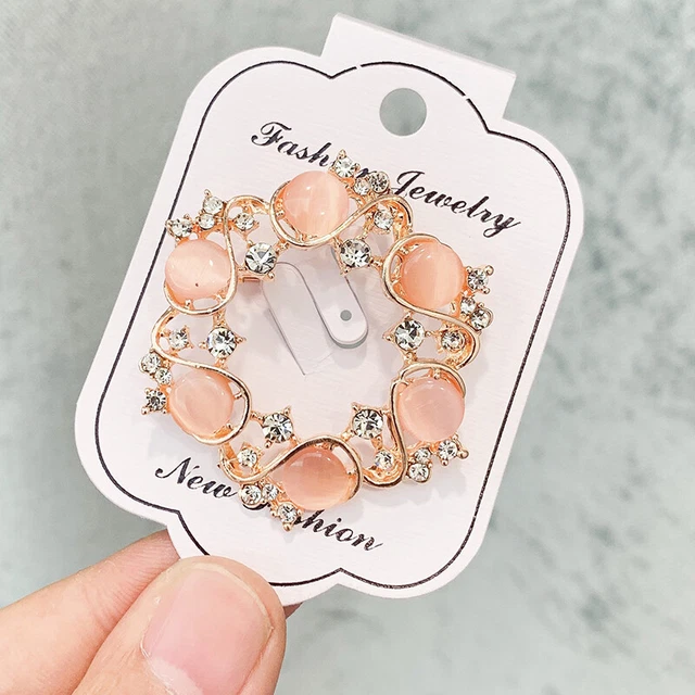 Korean Style Rhinestone Pearl Brooch Fashion Suit Coat Anti-glare Lapel Pins