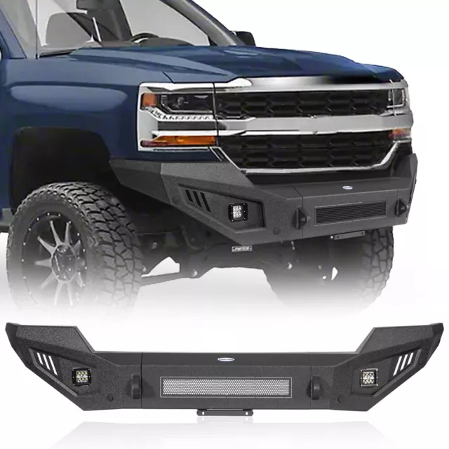 Heavy Duty Steel Front Bumper Replacement For Silverado 1500 2016 2017 2018