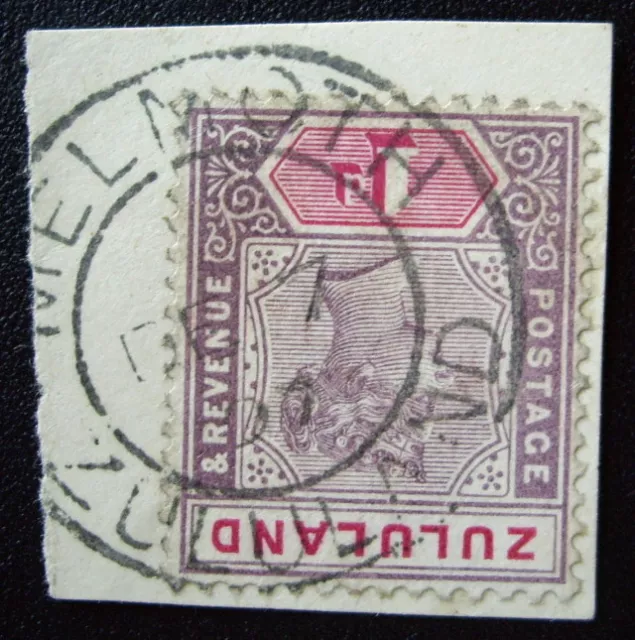 Zululand #16 on Piece tied Melmoth Cancel DEC 7 1897