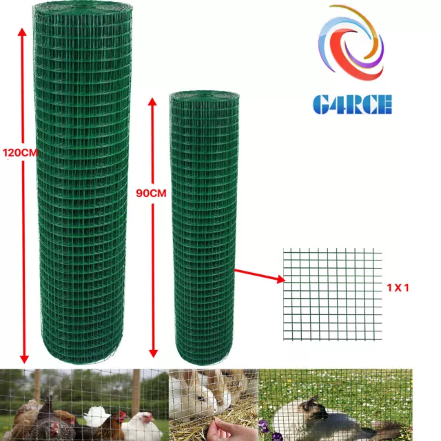 Green PVC Coated Welded Mesh Fence Wire For Garden Fencing Guard Barrier Sizes