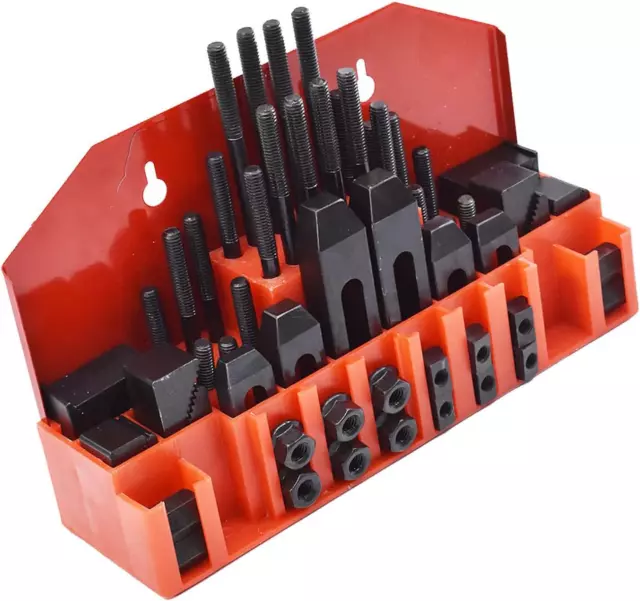 58 Pcs Pro-Series 7/16" T-Slot 3/8"-16 Stud Clamping Kit Fit for Bridgeport Mill