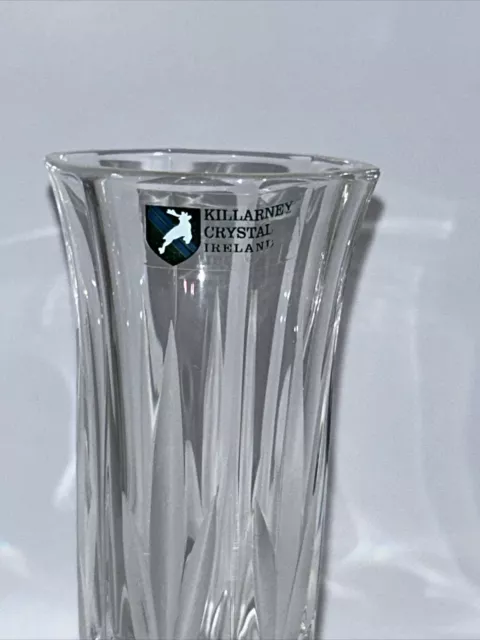 Killarney Crystal Flesk Bud Vase 24% Lead Crystal And 24 Carat Gold Finish 2