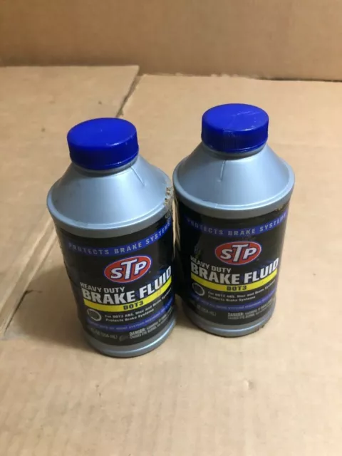 STP Heavy Duty Auto Brake Fluid DOT3 Oil Car Truck ABS DISC DRUM 12 OZ LOT OF 2~