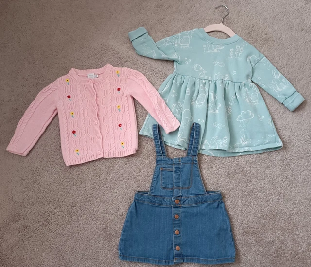 Girls Bundle Dress Top Cardigan Zara Next Age 12-18 Months