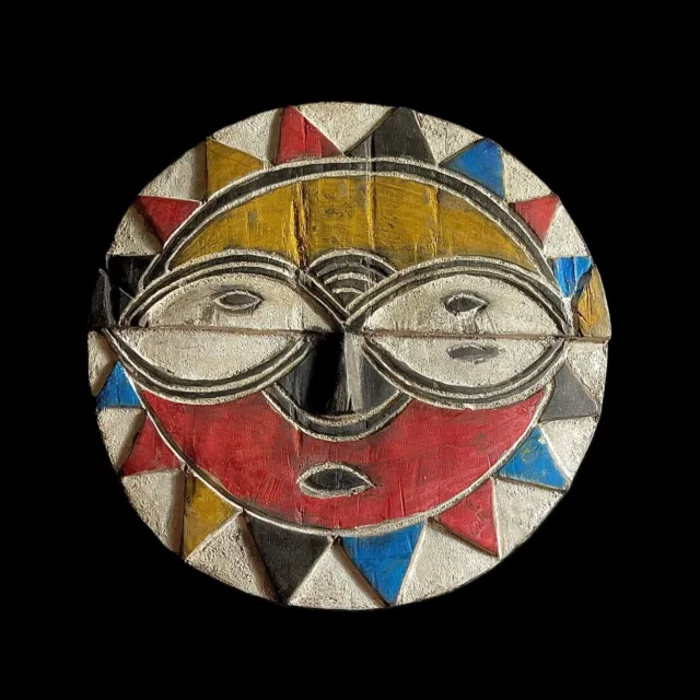 African tribal Home Décor moon mask handmade Teke eket masks antiques -9107