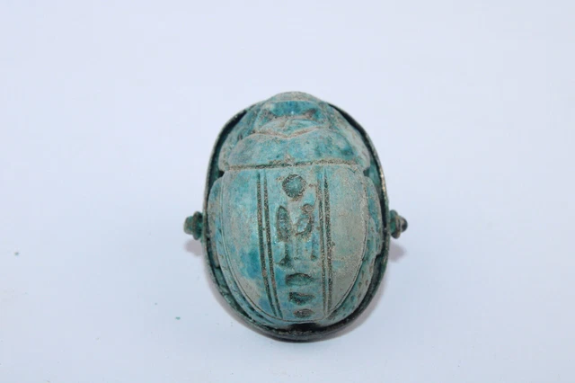 RARO ANTIGUO EGIPCIO FARAÓNICO ANTIGUO REAL Rey Anillo Especial Escarabajo...