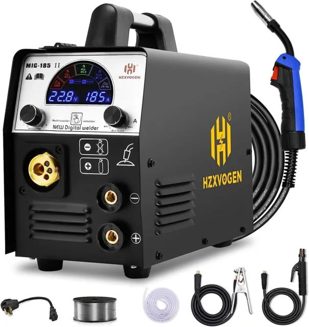 200AMP 4IN1 MIG Welder 220V LCD Display 4in1 Gas/Gasless TIG MMA Welding Machine