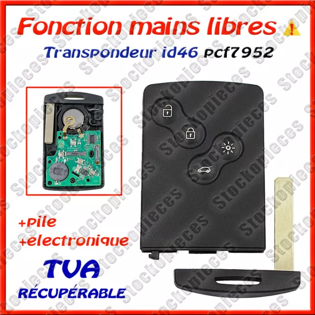 Carte Vierge Pcf7952 Main Libre Compatible  Megane 3 Scenic 3 Laguna 3