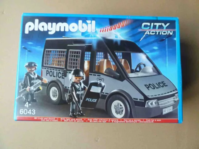 Playmobil - 6043 - fourgon de police avec sirene et gyrophare