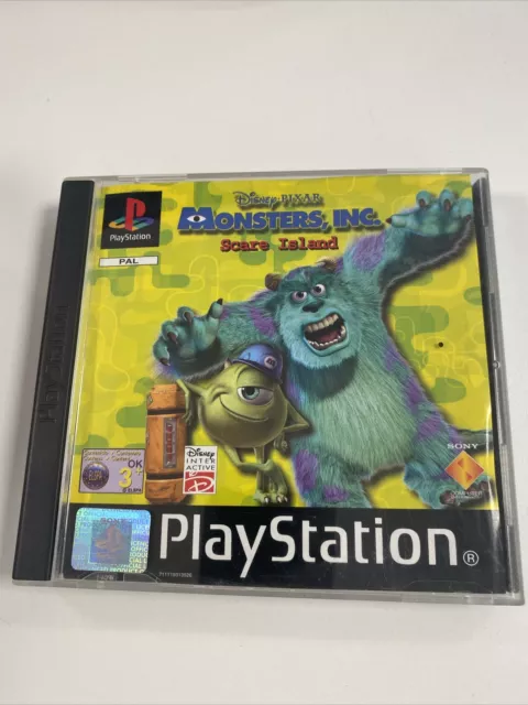 DISNEY PIXAR MONSTERS Inc Scare Island - Sony PlayStation 1 PS1 with ...