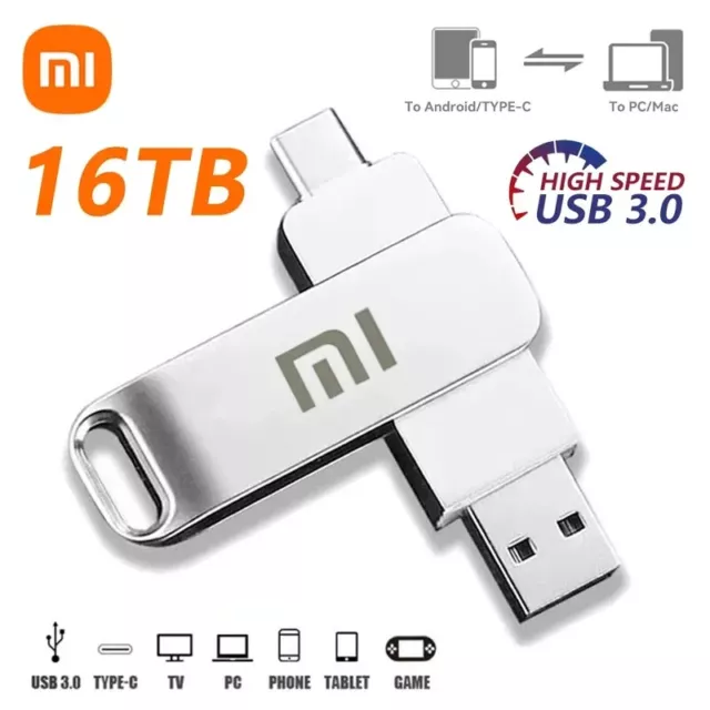 PROMO 2PCS Clé flash USB Xiaomi 16 To USB 3.0 2en1 métal mémoire flash stockage