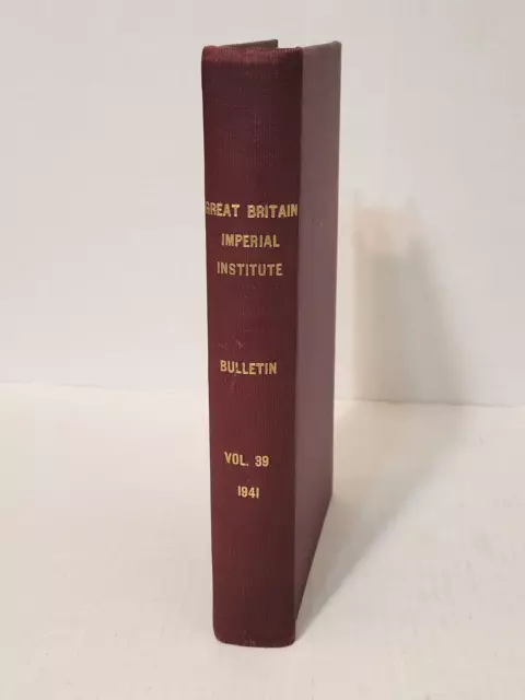 1941 Great Britain Original Bulletin of the Imperial Institute Vol 39 WWII Era