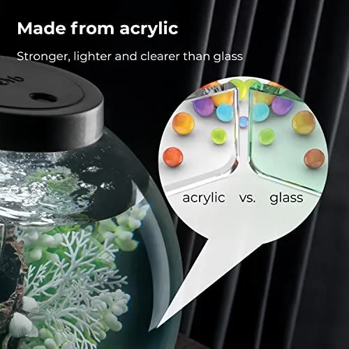 Classic 15 Acrylic 4-Gallon Aquarium with Multi-Color Remote-Controlled LED