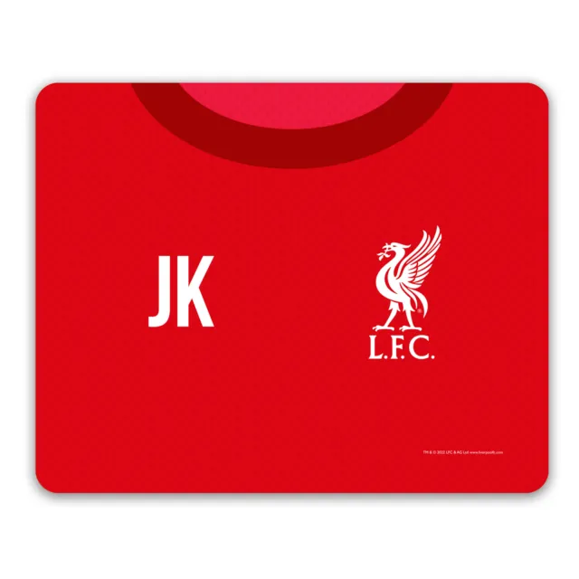 Liverpool Mouse Mat Personalised by Initials - Shirt Crest Design