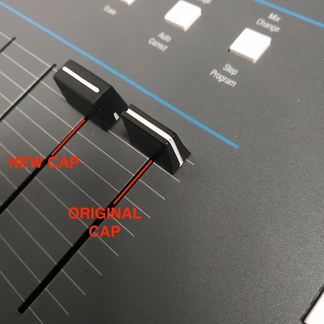 E-MU SP1200 - SP12 turbo -  (8 pcs) Slider Fader + (8 pcs)Fader cap New neuf