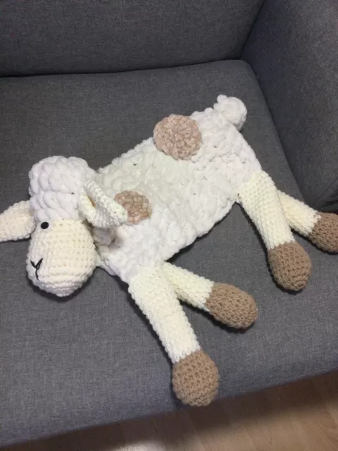 Amigurumi  Schmusetuch XL für kleine und große Schäfchen Fans gehäkelt 60cm 2