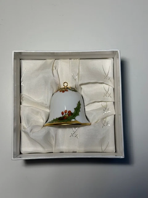MINIATUR-GLOCKE, STECHPALME, BUNT und gold, Meissen Weihnachtskollektion  EUR 270,00 - PicClick DE