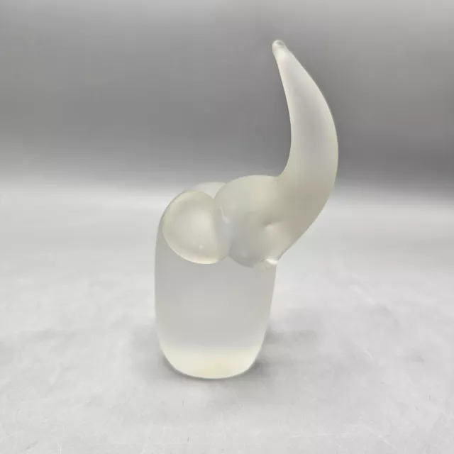 Vintage Crystal Lalique Frosted Elephant Figure