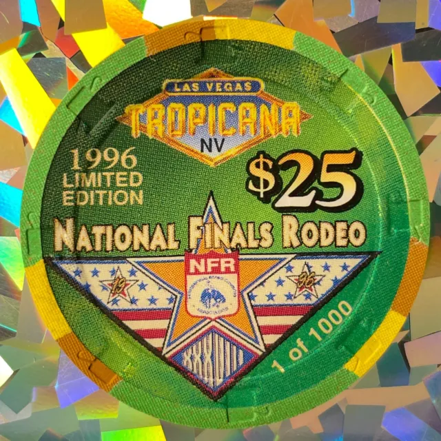 🌟🌈Tropicana Las Vegas $25 Casino Chip National Finals Rodeo 1996 obsolete