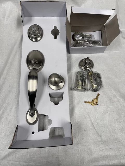 Manillar Kwikset Dakota único CP níquel satinado 687DAXP 15 SMT CP