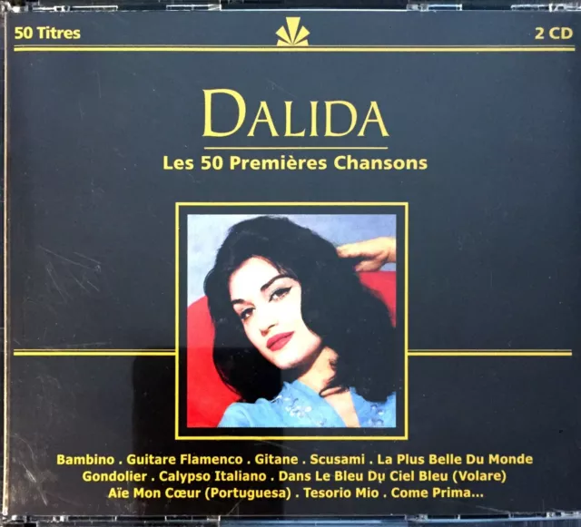 COFFRET BOX SET 2xCD DALIDA LES 50 PREMIERES CHANSONS TRES RARE COMME NEUF 2009