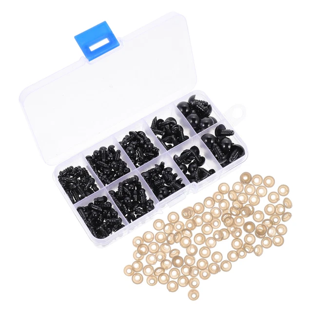 Accesorios para ojos de ganchillo de juguete de ganchillo de ojos de plástico en caja de juguetes