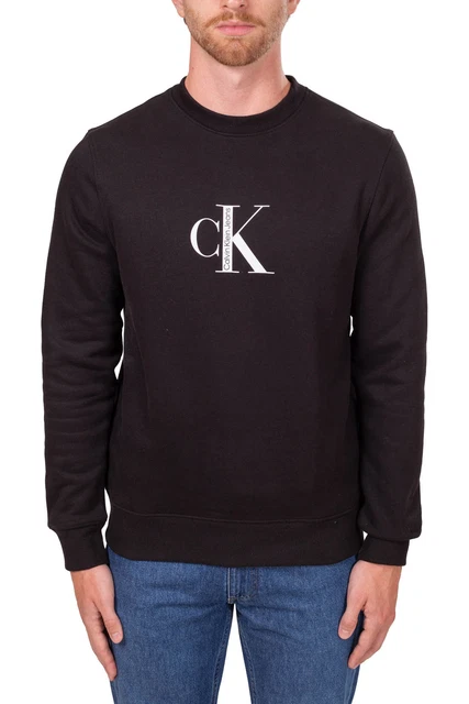 CALVIN KLEIN JEANS - Felpa uomo regular girocollo con logo