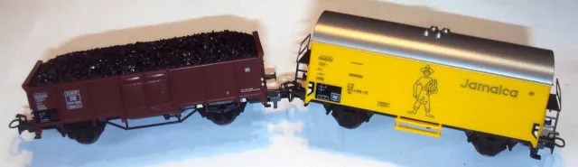 Aus Märklin Display „00750 Ganzzüge"☀️Kohlewagen +Kühlwagen Bananen☀️unbespielt✔