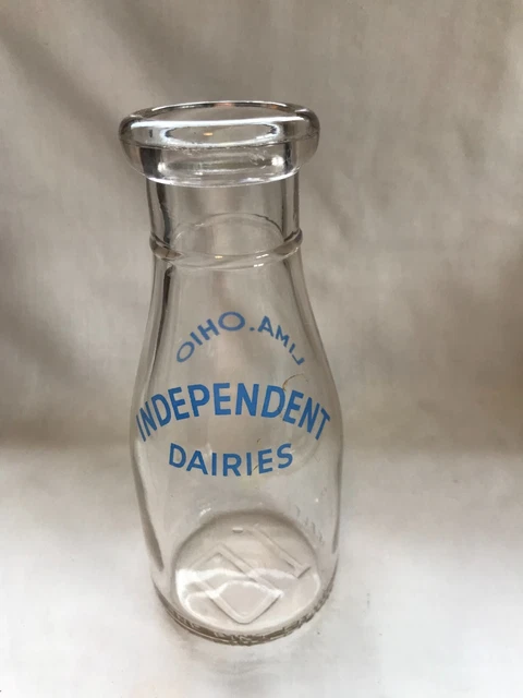 Independent Dairies Lima Ohio Pint Milk Bottle