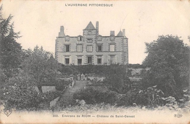 Cpa 63 Surroundings Of Riom Chateau De Saint Genest