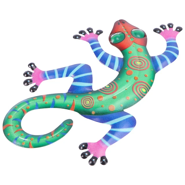 Wrought Iron Gecko Wall Hanging Ornaments for Crafts The Fence Ornament