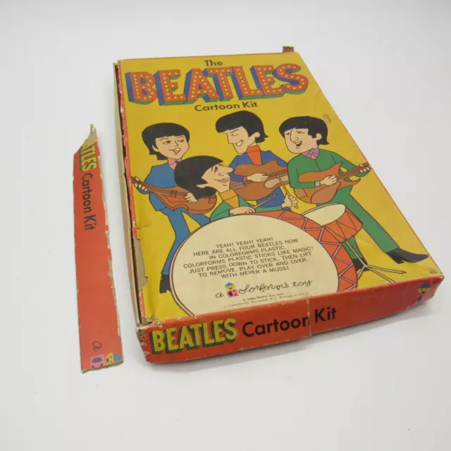 The Beatles 1966 Colorforms Cartoon Kit Vintage Nems Toy 3