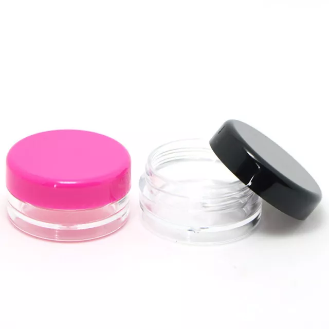 3/5/10/15/20ml Empty Round Plastic Cosmetic Container Sample Pot Jar Travel Lot 3