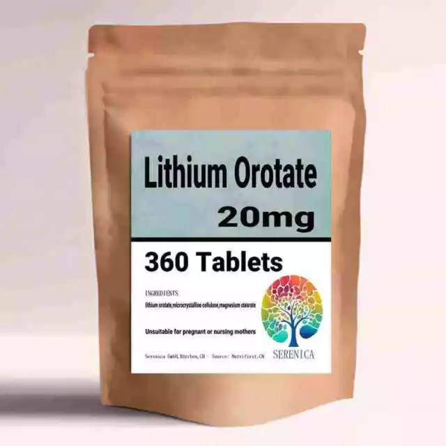 Lithiumorotat 20 mg emotionales Wohlbefinden fortgeschritten x 360 Tablets