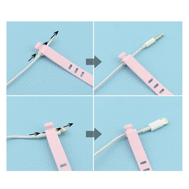 Anti-Loss Data Line To Receive Silica Gel Binding Tape/Wire Manager 7.4*1.5*1cm