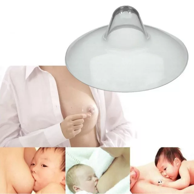 2Pcs Super Extra Soft Silicone Breast Feeding Nipple Shields Protectors with Box