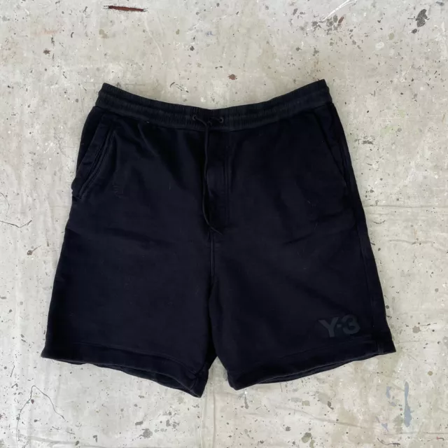 Y-3 YOHJI YAMAMOTO Mens Black Classic Cotton Shorts XL