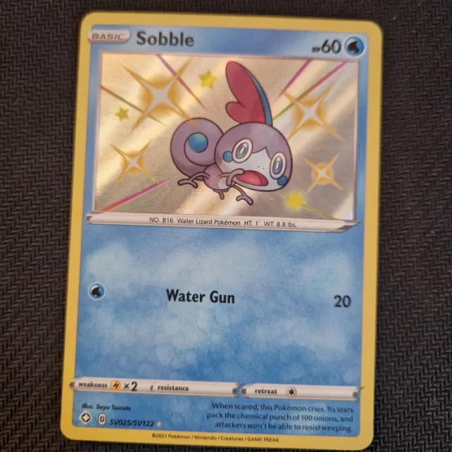 Pokémon TCG Sobble Shining Fates Sv025/Sv122 Holo Shiny Holo Rare